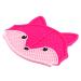 KALLORY Silicone Makeup Applicator 1PC Silicone Makeup Brush Cleaner Pad Fox Shaped Brush Cleaning Mat Cosmetic Brush Cleaner Pad Brush Cleaning Scrubber Tool Rosy Braces Cleaner