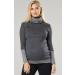 Happy Mama Maternity Nursing Jumper Sweatshirt 348 Graphite Melange & Black With Stars - Size 14-16 - Buy Online on SooperMarket.com