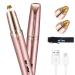 Eyebrow Hair Remover, Rechargeable Electric Eyebrow Trimmer Epilator for Women, Painless Eyebrow Hair Removal Razor with 2 x Replacement Heads Brows Remover+heads