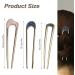 6 Pieces Metal U Shaped Hairpins French Hair Pin Hair Chignon Pins Metal Hair Pin Fork Sticks 2 Prong Bun Hairstyle Accessories for Women 6Pcs Gold silver - Buy Online on SooperMarket.com