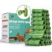 Crown Paws Dog Poo Bags 540 Poo Bags 36 Rolls for Dog Waste includes x1 Adjustable Dispenser Thick Biodegradable Dog Poop Waste Bag Rolls 100% Leak Proof and Lavender Scented Green