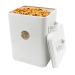 Gardening Naturally Cat Food Biscuit Tin - Food Storage Tin for Cat Food Grey
