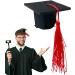 Toseky Graduation Hat Headband | 3D Doctoral Hat Hairpin Graduation Hat Hairpins Hat Inserts Graduation Accessories for Women Men Red - Buy Online on SooperMarket.com