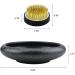 CRAFFANCY Deep Round Ceramic Ikebana Flower Vase with 5cm Kenzan Flower Frog - Black Spotted | Flower Arrangement Supplies for Home Decoration - Buy Online on SooperMarket.com