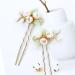 Vintage Asian Chinese Hanfu Pearl Green Jade Hair Combs & Pins Set | Hair Accessories for Women & Girls - Buy Online on SooperMarket.com