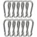 Carabiner 3 Inch Spring Snap Hook Heavy Duty Steel Carabiner Clip 12pcs 8x80mm for Hammock Swing Fitness Camping Hiking