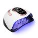 FAKZE NAGELROCKNER LAMP UV LED lamp for nails 180W UV lamp for Shellac nails digital display screen 66 LED lamp for nails 10/30/60/99S Timer suitable for all gel nail polish.(X10 rose gold)