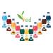 Slush syrup All Slush| Slushie Machines|Tropical pink bubblegum pina colada cola cherry lemon & lime orange blue raspberry tangy apple blue bubblegum strawberry Each 250 ml (Pack of 11)