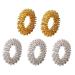 Ibasenice 5st spiky sensory ring acupressure ring toy ring of Chinese medicine finger circulation rings Acupressure finger rings Manual massage device Mini scrollrad
