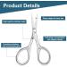 2Pcs Facial Hair Scissors for Men Women Nose Scissors with Leather case Tip Scissors for Mustache Nose Beard Eyebrows Eyelashes and Ear Hair Cutting Scissors (Silver) - Buy Online on SooperMarket.com