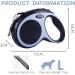 New Classic Retractable Dog Leash for Dogs up to 15kg - Ultra Strong 5m Belt with 360 Guiding & Braking - Black - International Shipping - Buy Online on SooperMarket.com