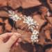 Earent Bride Wedding Flower Pearl Hair Pins - Pack of 3 | Bridal Hair Accessories for Women and Girls - Buy Online on SooperMarket.com