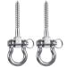 SELEWARE Set of 2 Permanent Antirust 304 Stainless Steel Screw Bracket Heavy Duty 180 Swing Hangers, 1800LB Capacity Playground Yoga Hammock Rope Tire Web Chair Sandbag Punching Bag Porch Swing Sets 4-3/4 Inch x 2pcs