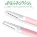 Premium Dermaplaning Tool for Women | Exfoliate Peach Fuzz & Dead Skin | Durable Eyebrow Razors with 4 Blades | Perfect Christmas Stocking Stuffer Gift - Pink - Buy Online on SooperMarket.com