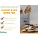 PawGang 100% Natural Rabbit Ears with Fur 500g - Healthy Hypoallergenic Dog Treats - Grain Free and Tasty Chews - EU Sourced - Bulk Bag - Buy Online on SooperMarket.com