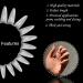 Noverlife 1100PCS C Curved Half Cover Almond False Nail Tips - Clear & Natural | 11 Sizes - Acrylic Long Fake Nails for Nail Art Manicure Pedicure at Home or Salon - Buy Online on SooperMarket.com