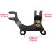 HJGarden Black Adjustable MTB Bike Rear Wheel Disc Brake Bracket Adapter - Conversion Kit - Buy Online on SooperMarket.com