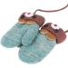 Kids Toddlers Knitted Fleece-Lined Mittens with String - Green | Winter Warm Cartoon Gloves for Ages 0-3 - Buy Online on SooperMarket.com