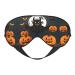 Halloween Moon Bat Pumpkin Print Double-Sided Eye Mask Soft and Light Blocking for Enhancing Sleep Quality