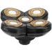 Replacement Shaver Blade Heads - 5 Heads Electric Razor for Beard & Face - Easy Install (Black+Gold) - Buy Online on SooperMarket.com