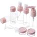 Xiyee Travel Bottles Set - 10-Piece Empty Cosmetic Containers for Shampoo Shower Gel & Cream - Perfect Travel Accessories (Pink) - Buy Online on SooperMarket.com
