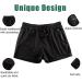 Rexcyril Men's 3-Inch Quick Dry Athletic Gym Shorts with Liner and Zipper Pockets - Medium Black - Buy Online on SooperMarket.com