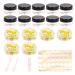 Sgehai 16 pieces jars jars 15ml jars with lids lip balm jars jars cream jars empty 16 x 15ml black