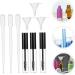 Gogogmee 9 Set Empty Mascara Bottle Eyelash Growth Oil Bottle Lip Cream Bottle Empty Funnel Abs Transparent - Buy Online on SooperMarket.com