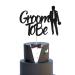 Arthsdite 1Pc Groom to Be Cake Topper Future Mr Engagement Wedding Bachelor Party Decoration Supplies - Black Glitter