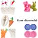 Rabbit Carrot Silicone Mold for Homemade Chocolate Make Easter Gifts for Children High Temperature Resistance Carrot Molds for Chocolate Baking Fondant Multi-color - Buy Online on SooperMarket.com