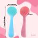 Buy Wllhyf 2-Pack Manual Face Cleaning Brush - Soft Silicone Peeling Pad with PP Handle for Clear Skin (Blue & Pink) - International Shipping - Buy Online on SooperMarket.com
