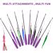 Retractable Cat Toy Wand Bundle - 11 Interactive Feather Toys and Bell Teaser Refills - 7 Worms, 1 Fish - Includes Replacement Line - Fun Exercise Toy for Cats - Buy Online on SooperMarket.com