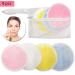 Reusable Makeup Remover Pads Washable Cotton Pad with Laundry Bag Washable Facial Cleansing Soft Nursing Pad for Eye Makeup Remove Face Wipe (8pcs+1bag)
