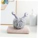 FRCOLOR 6 Pcs Bath Flower Sponge Set for Body Cleaning - Natural Shower Scrubber Mesh Pouf with Cartoon Grey Design - Buy Online on SooperMarket.com