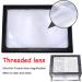 Magnifying Glass Desktop Full-Page 3X Magnifying Glass with 4 LED Lights Foldable Stand A4 Advanced Hands-Free 240 * 160 MM Lens Rectangular Visual Aids for Reading - Buy Online on SooperMarket.com