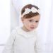 TMEOG 2 x Toddler Flower Shoes with Headband | Non-Slip Soft Baby Girl Shoes for Special Occasions | Size 12-18 Months | Christening, Wedding, Party - White - Buy Online on SooperMarket.com