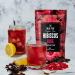 BLUE TEA - Hibiscus Rose Herbal Tea - 60 Tea Bags || CAFFEINE FREE || Hibiscus + Rose | Christmas Tea Gifts | Vegan - Gluten Free - Non-GMO | Eco-Conscious Ziplock Pouch - Buy Online on SooperMarket.com