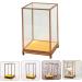 ORFOFE Box Wood Carving Glass Cover clear display stand buddha display stand Display Accessory toy shelf 17x12cm Assorted Color - Buy Online on SooperMarket.com