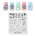 Alexnailart Nail Stamping Plates Nail Art Templates Image Template Nail Design Manicure Stencil Tool (SKY 005)