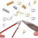 EuTengHao 440Pcs Ribbon Bracelet Kit - Jewelry Findings Supplies with Ribbon Ends, Lobster Clasps, Jump Rings - Gold and Silver - Buy Online on SooperMarket.com