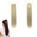 prinfantasy Blonde Wig Long Straight Ponytail Extensions Body Straight Wrap Around Hair Ponytails Curly Clip in Synthetic Hairpieces for Women Girls GBMW038 GBMW038 22 inch