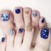 Brishow Artificial Nails Foot False Toenails Acrylic Stick on Toenails 24pcs For Women and Girls (m)
