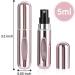 Saiveina 5ml Mini Perfume Atomizer Bottles - Refillable Spray Pump Case for Travel (4 Pack) - Pink, Silver, Gold, Black - Buy Online on SooperMarket.com