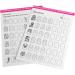 Nail Art Practice Book Beginner Manicure Training Drawing Cards Easy to Clean 12 Sheets Manicure Training Cards - Buy Online on SooperMarket.com