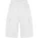 Women's Camo Cargo Shorts | Button Fly with Pockets | Solid Color Knee-Length Summer Shorts - Buy Online on SooperMarket.com