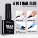 TOMICCA Nail Extension Kit - 4 In 1 Nail Glue and Base Gel with 150Pcs Short Almond Nails - Easy DIY Nail Art Acrylic Kit for Women and Girls - Buy Online on SooperMarket.com