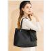 WITERY Women's Black Oxford Nylon Tote Bag - Waterproof Large Shoulder Handbag - Buy Online on SooperMarket.com