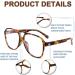 Feizedy Retro 70s 80s Blue Light Filter Glasses for Men & Women - B2888 Turtle Frame 60mm - Anti-Glare PC Gaming & Computer Glasses - Buy Online on SooperMarket.com
