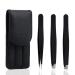 bC BimeTALliC CAble Stainless Steel Tweezers Slanted  Pointed and Flat Tip for The Removal of Facial  Ingrown Hairs  Splinters and The Treatment of Blackheads  Black
