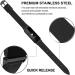 Leather Wrist Band Compatible with Inspire HR/Inspire/Inspire 2 - Black Strap for Men and Women - Buy Online on SooperMarket.com